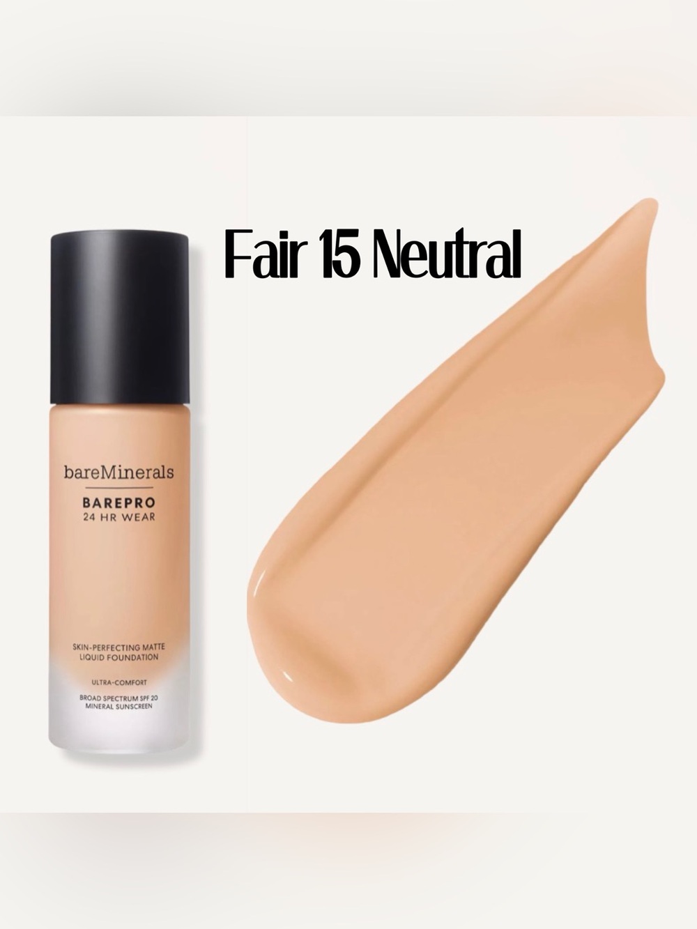 bareMinerals BAREPRO 24HR Wear Matte Liquid Foundation - FAIR 15 NEUTRAL